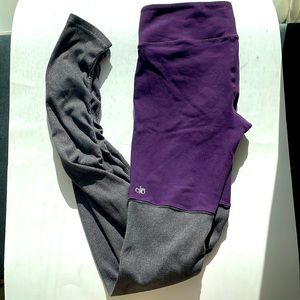 Alo Yoga Purple and Gray Leggings